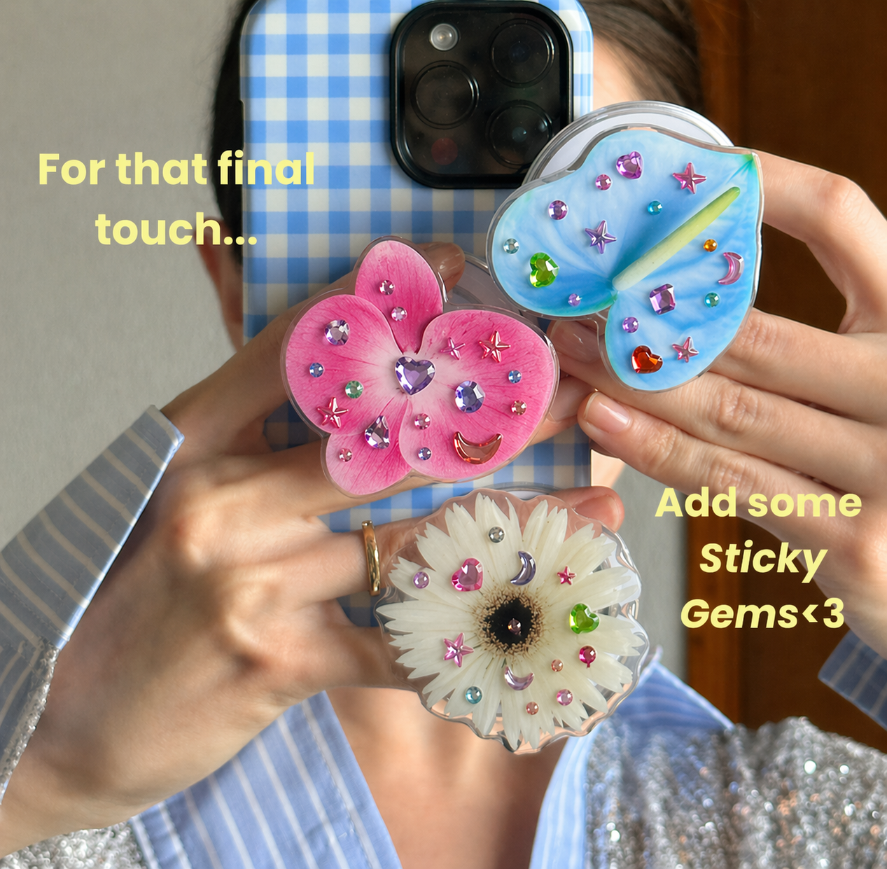 Peony Bloom Flower Pop Grippy