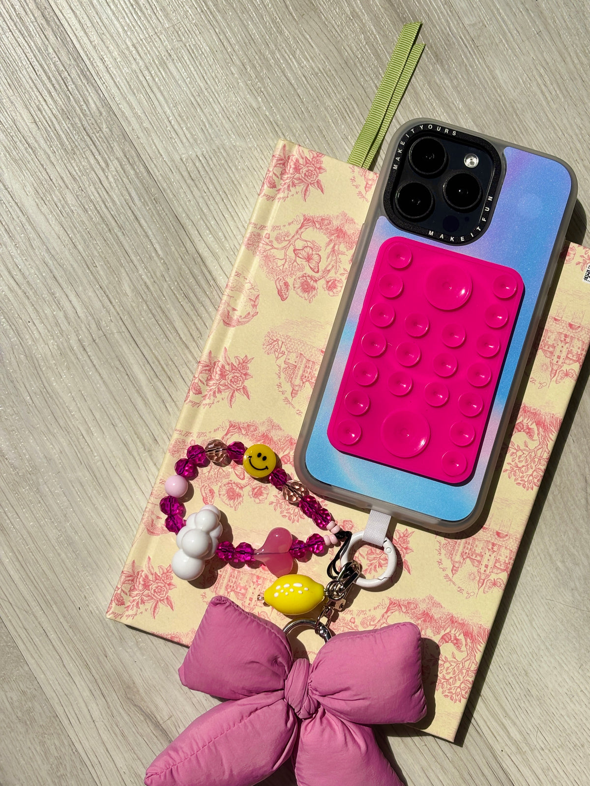 Phone wrist strap a tiny yellow duck charm Build A Caze