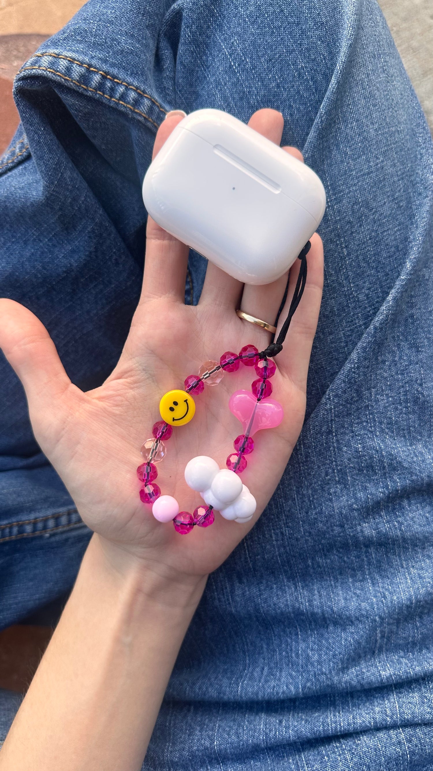 Phone lanyard a cute yellow duckie charm and colorful accent beads Build A Caze