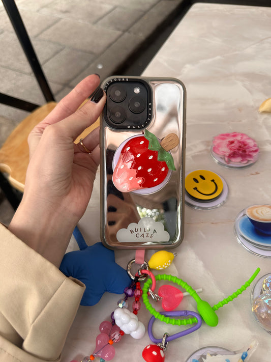 Very Berry MagSafe pop holder, cute berry themed magnetic pop socket and phone grip accessory.