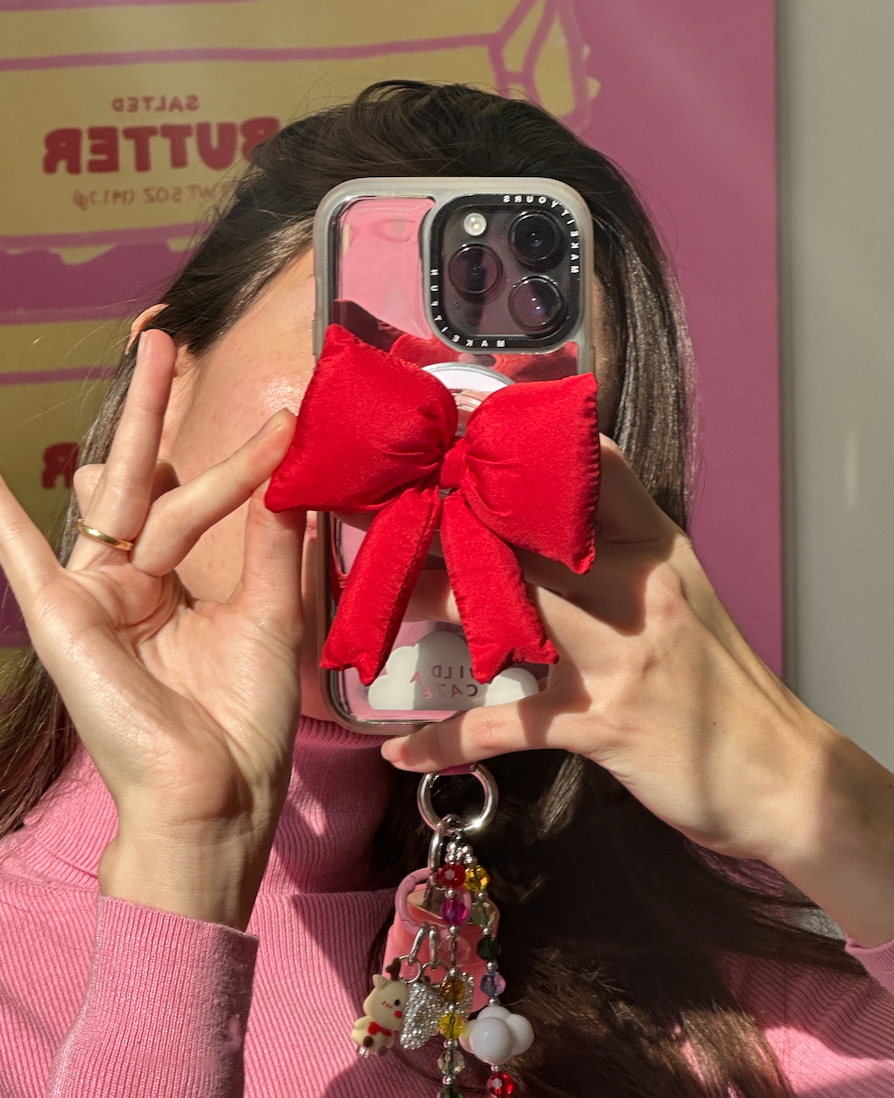 NEW Red Bow It Puffy Bow MagSafe Pop Grippy