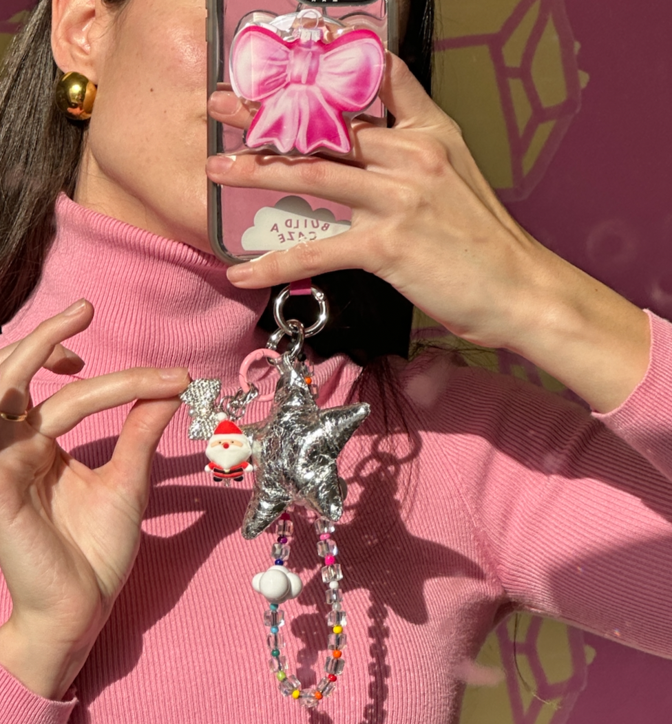 Starry Style Puffy Keychain