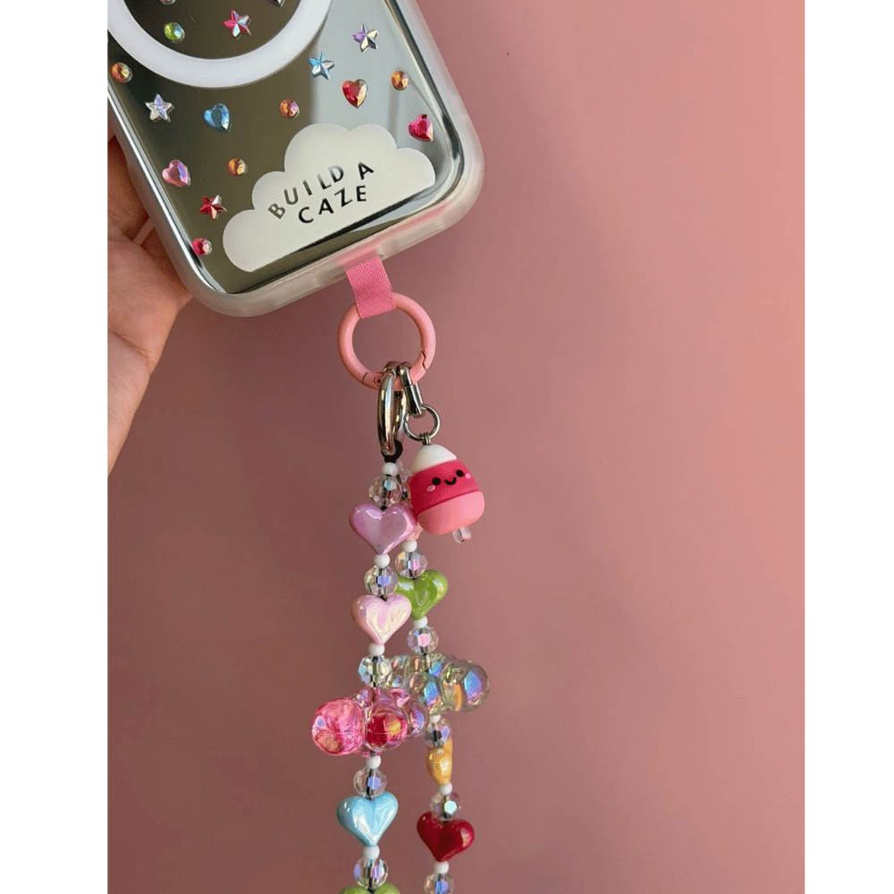 Pink halloween candy phone charm for women Build A Caze