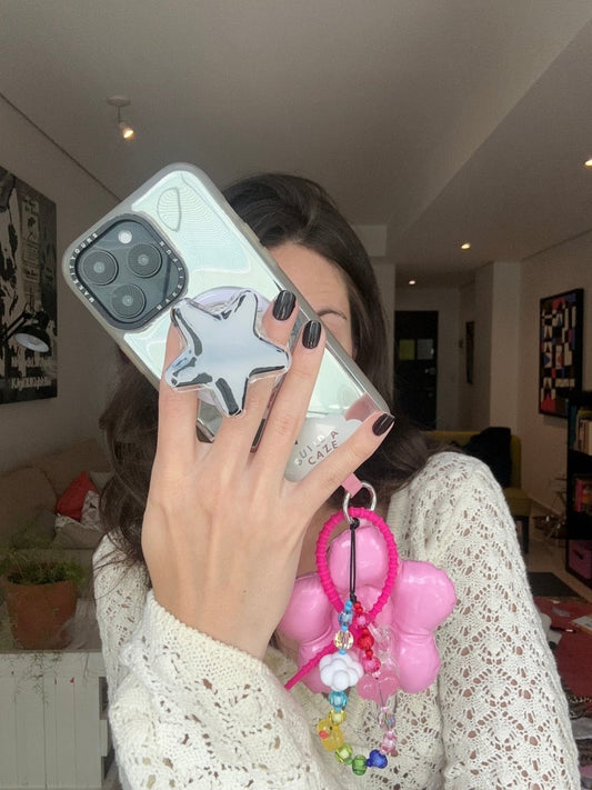 Dreamy star MagSafe pop holder, celestial star design magnetic pop socket and phone grip accessory.