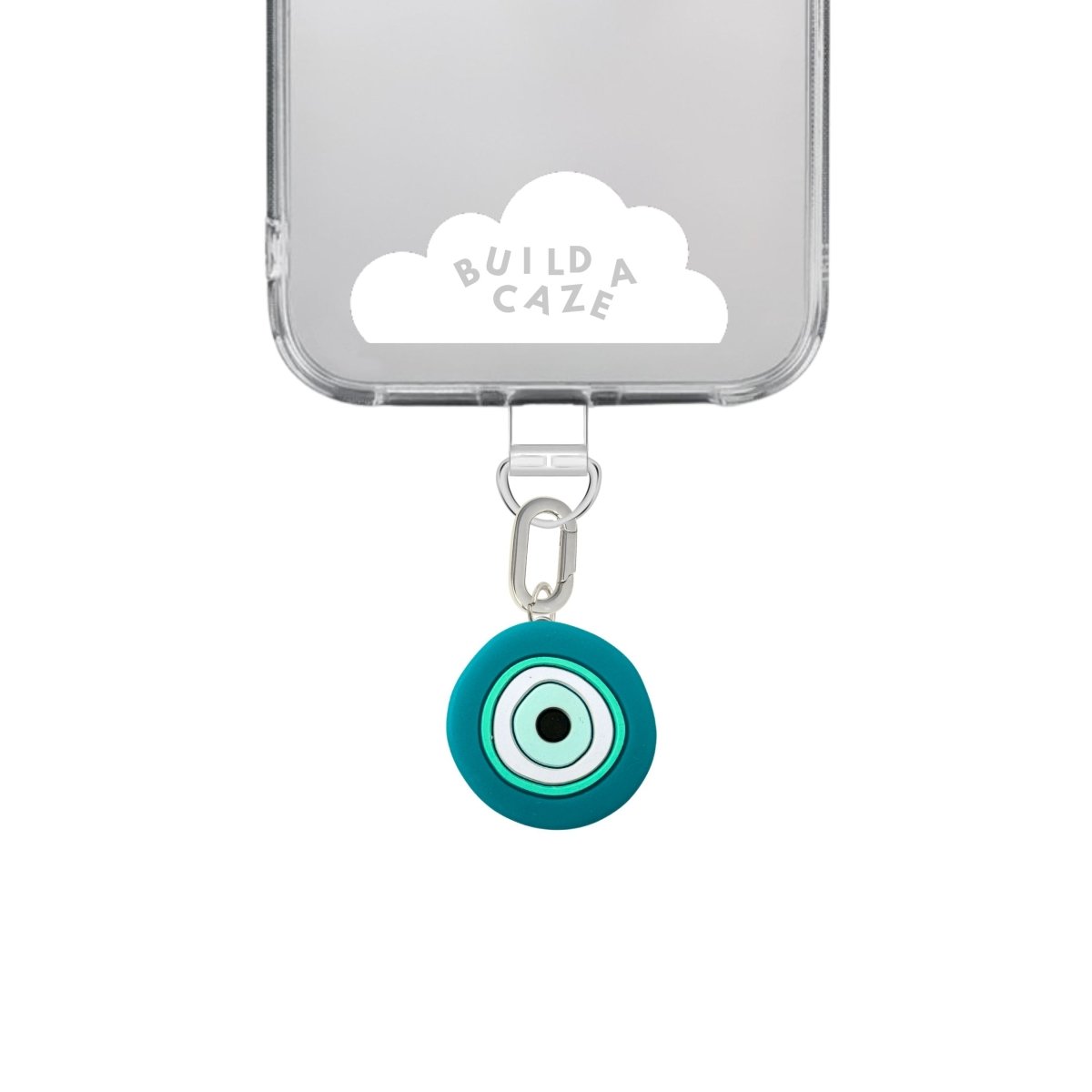 Aqua evil eye cell phone charm cute phone charms for women Build A Caze