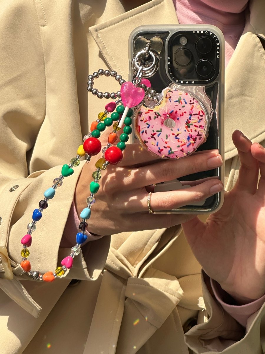 just a bite chocolate chip cookie magsafe pop holder, cute cookie themed magnetic pop socket and phone grip accessory.