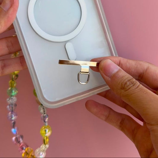 Gold universal phone accessory adapter adapter that works on any phone case gold finish Build A Caze