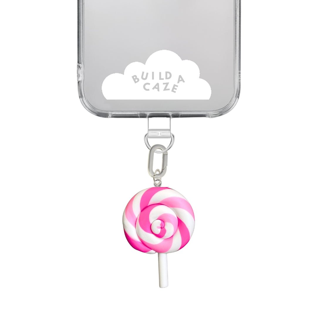 Pink pink swirl evil eye phone charm aesthetic phone charms Build A Caze