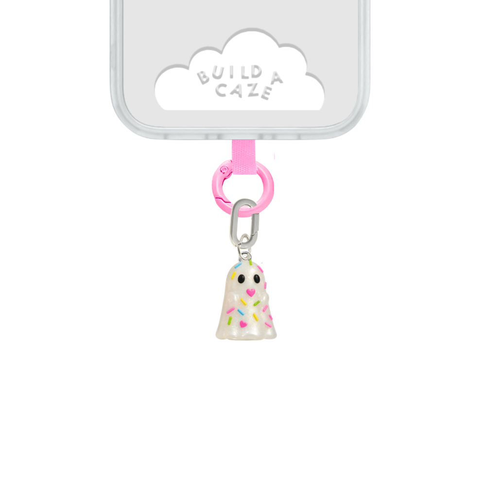 Sprinkle ghost phone charm cone shape colorful design Build A Caze