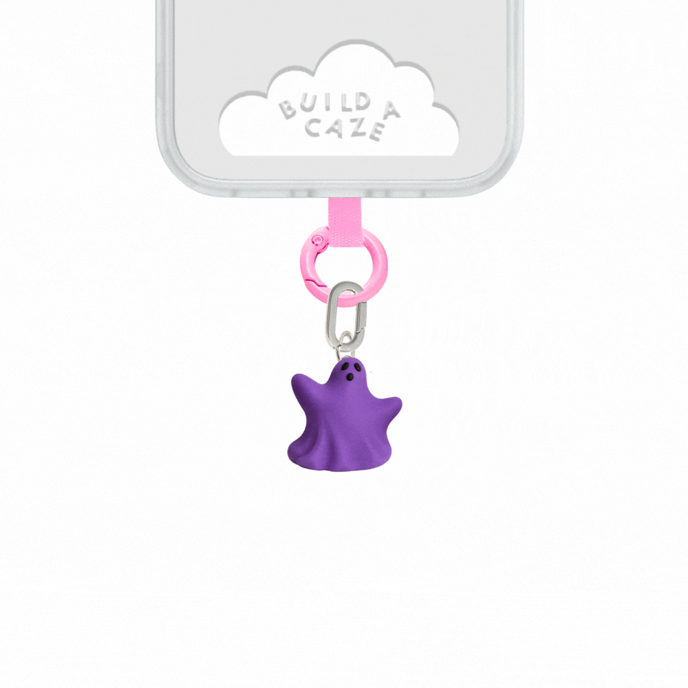 Cell phone charm clips onto any phone case Build A Caze