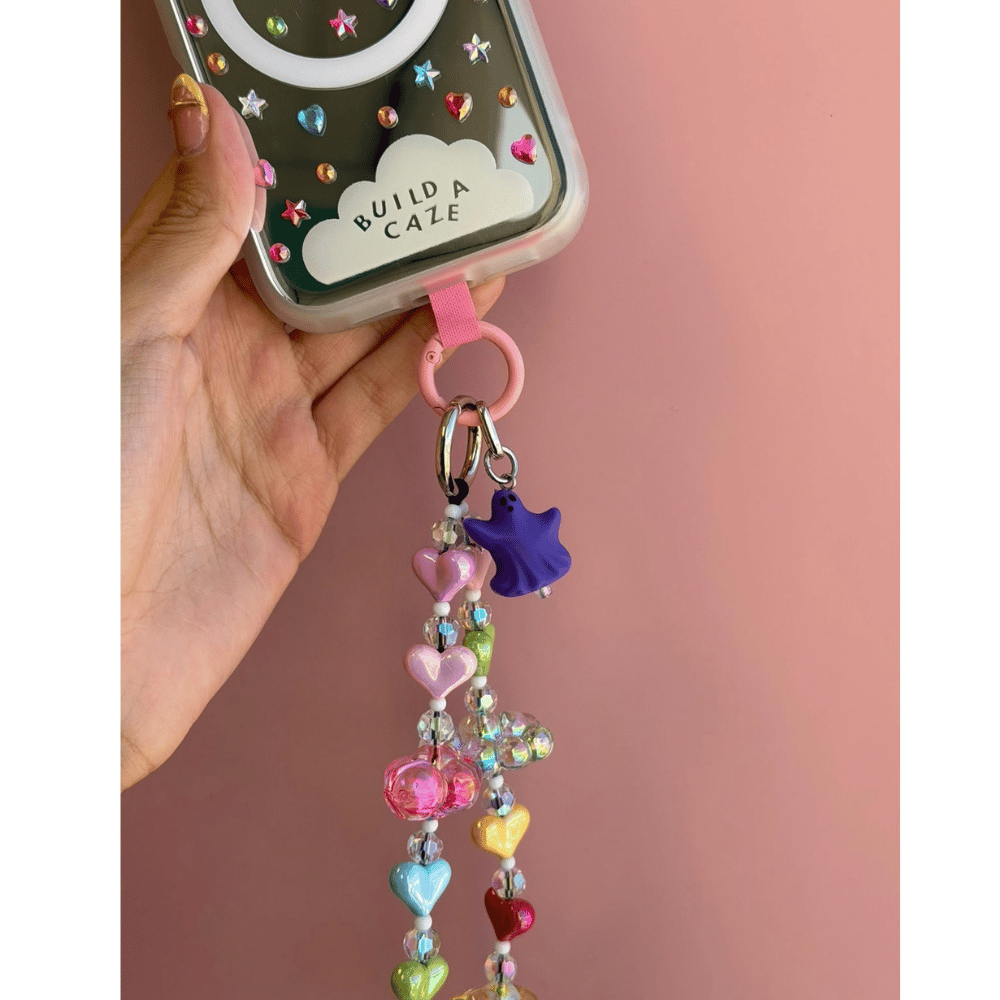 Purple ghost phone accessory charm Halloween design Build A Caze