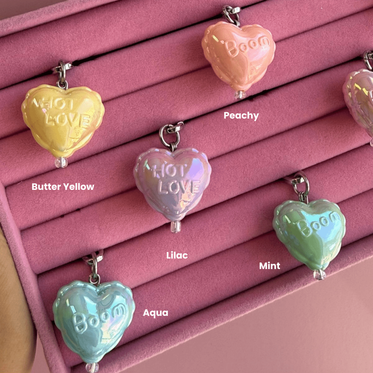 Pretty Pink 2.0 Pastel Hot Love Balloon Charmie Phone Charm dangly accessory attached to a phone - Build A Caze