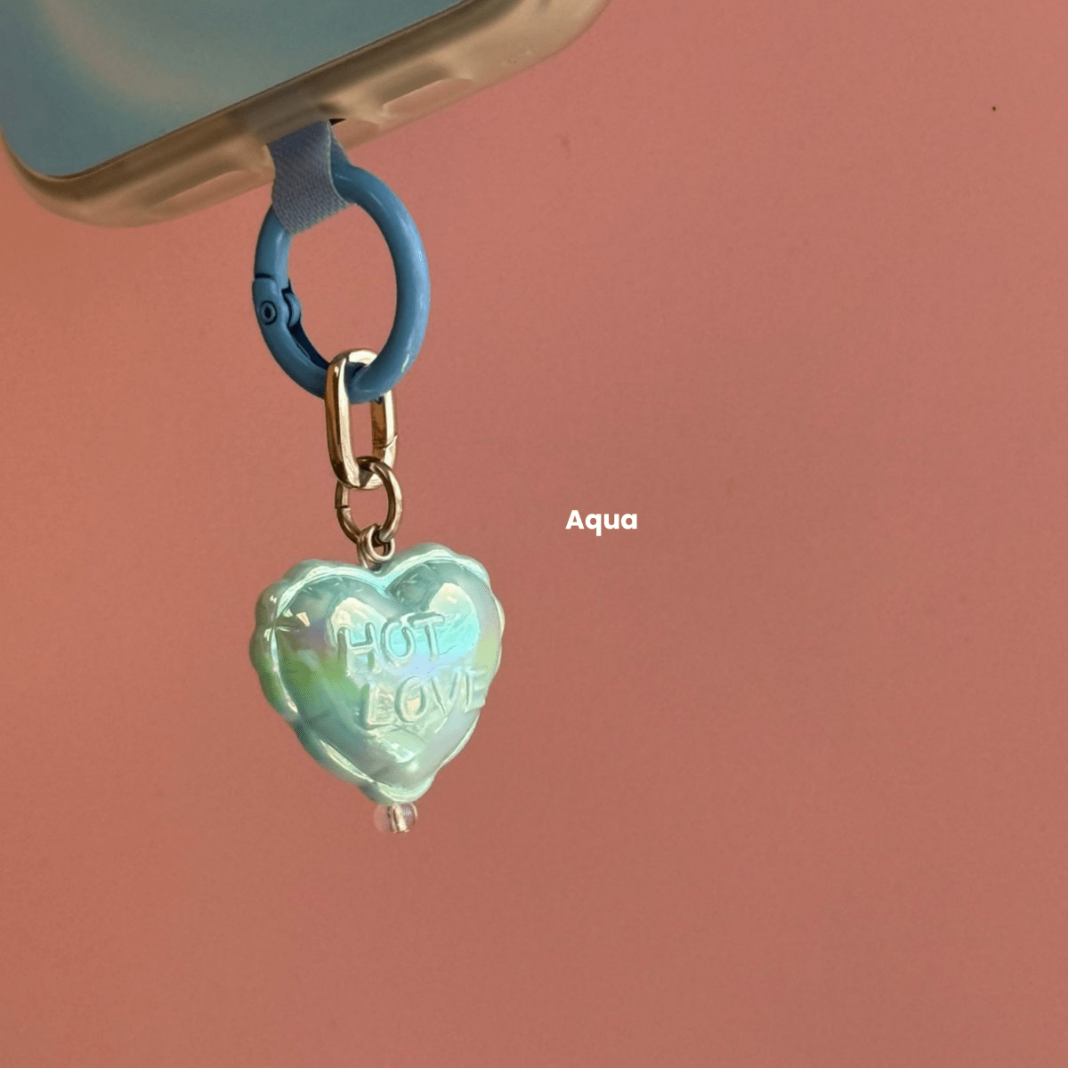 Lilac 2.0 Pastel Hot Love Balloon Charmie Charm dangly accessory attached to a phone - Build A Caze