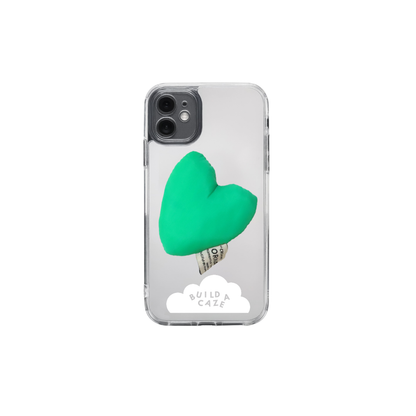 Green Puffy Heart Pop Socket