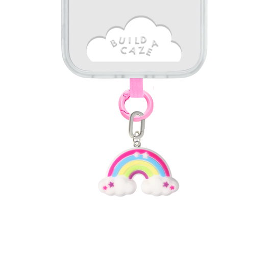 Multicolor Rainbow Phone Charm Front View - Build A Caze