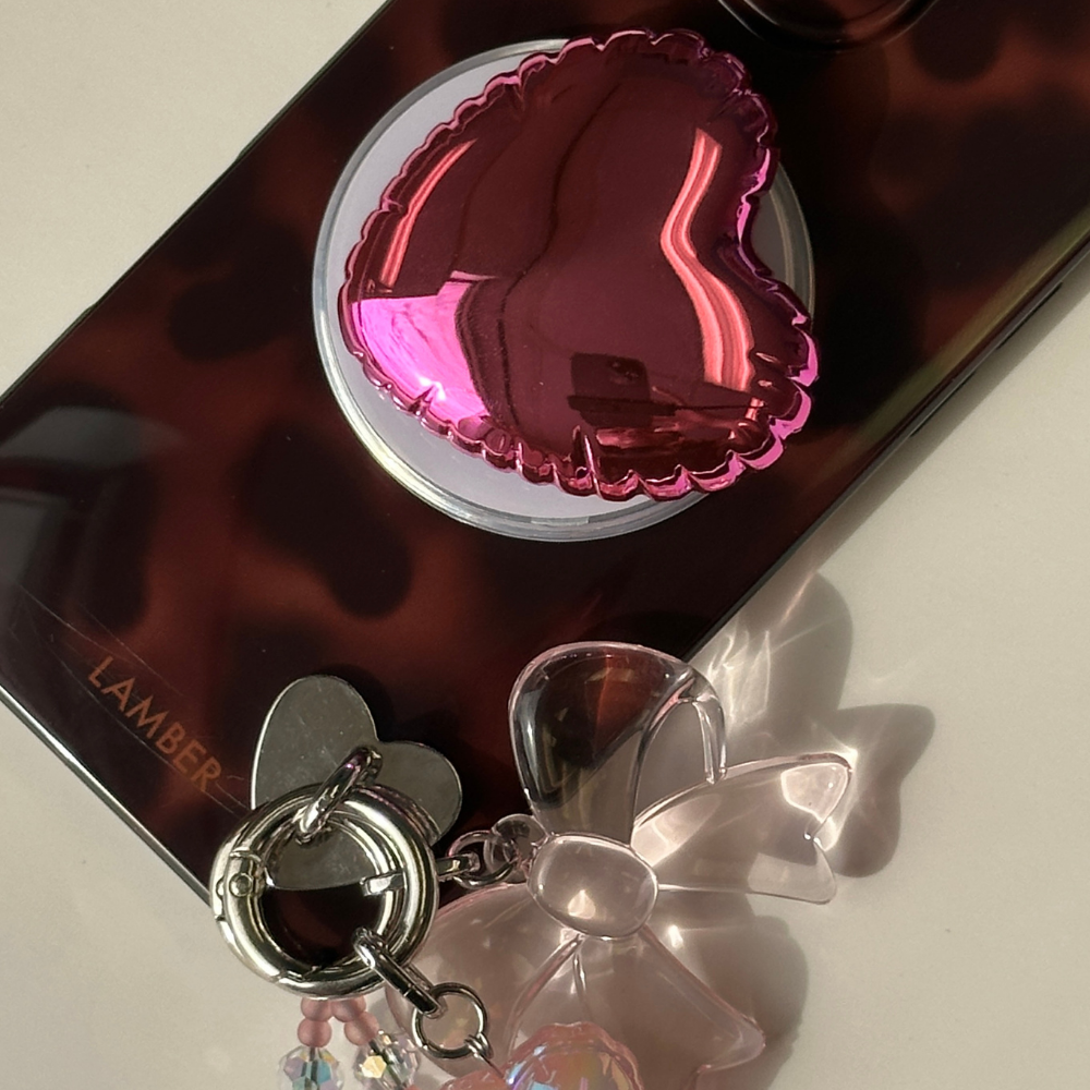Pink Heart Pop Balloon Pop Grippy