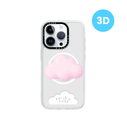 3D pink sugar cloud MagSafe pop holder, sweet cloud-shaped magnetic pop socket and phone grip accessory.
