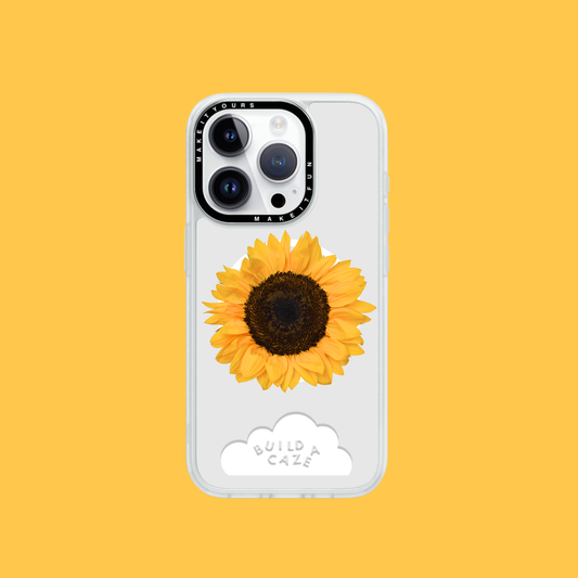 Vibrant yellow sunflower MagSafe phone grip and magnetic pop holder for Kindle, tablet, and smartphone. A bright floral pop socket and phone grip accessory for tech devices.