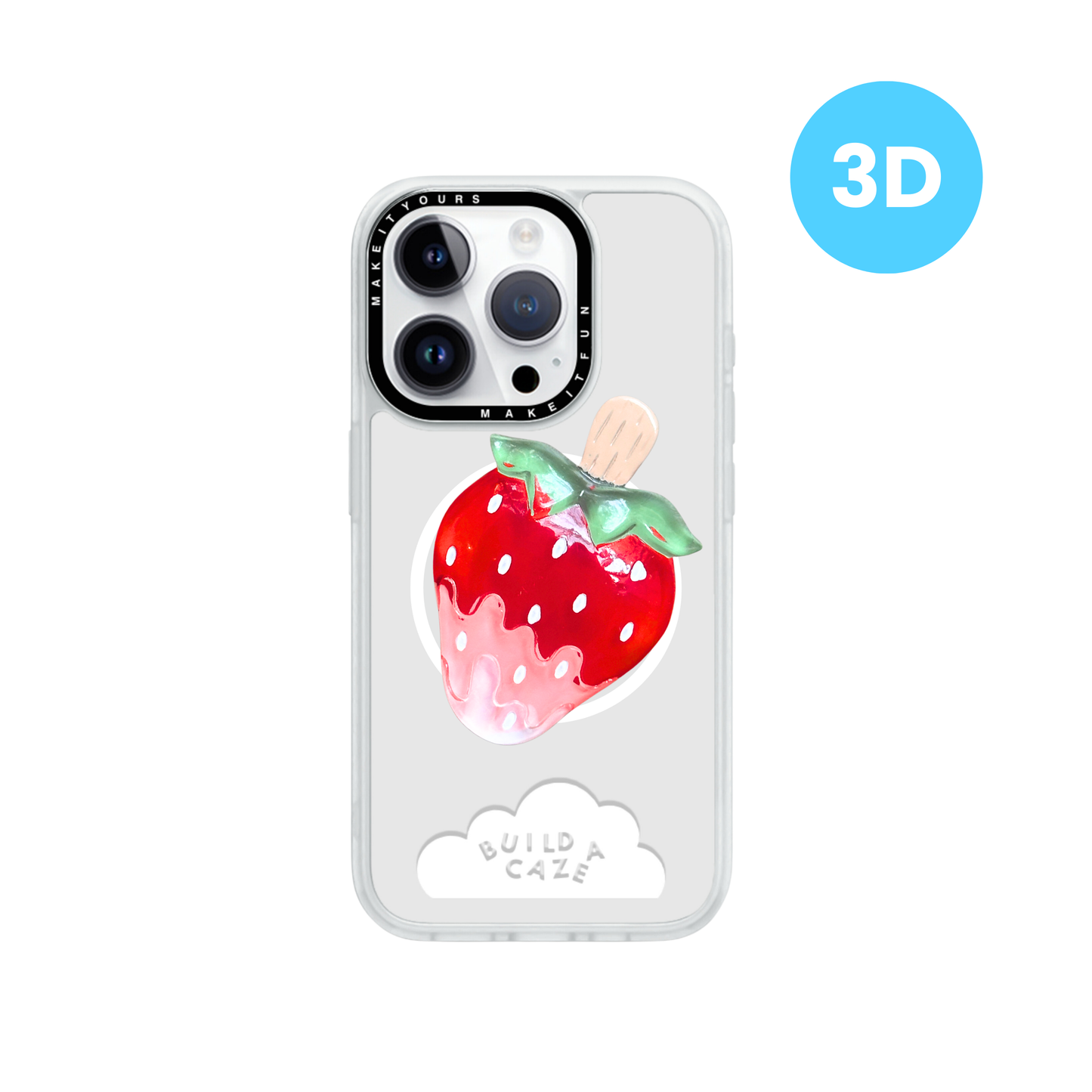 Very Berry strawberry themed red and pink MagSafe pop holder, cute magnetic pop socket and phone grip accessory.