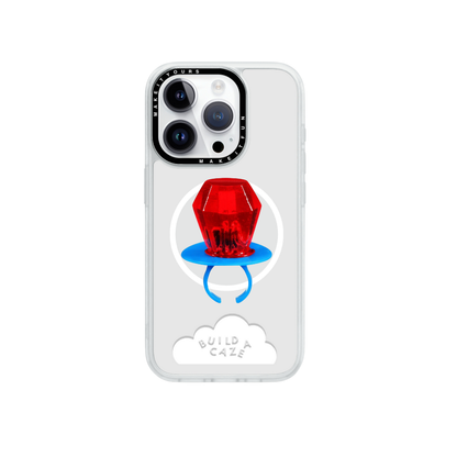 Red cherry bling MagSafe pop holder, sparkly cherry-shaped magnetic pop socket and phone grip accessory for mobile devices.
