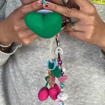Green Puffy Heart Pop Grippy
