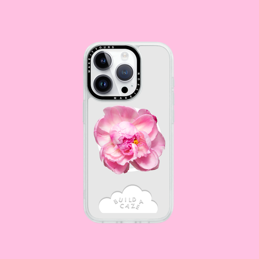 Lush pink peony design MagSafe phone grip and magnetic pop holder for smartphone, tablet, and Kindle. A vibrant floral pop socket and phone grip tech accessory.