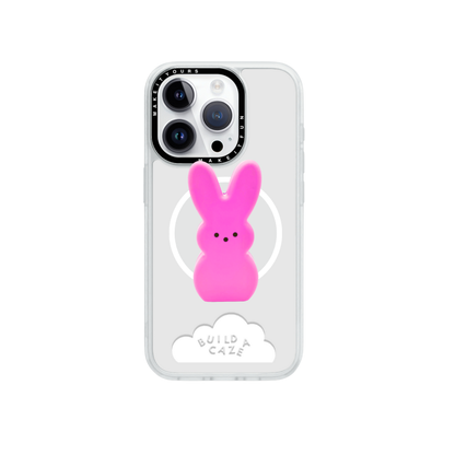 Pink bunny magsafe pop holder, cute candy bunny inspired magnetic pop socket.