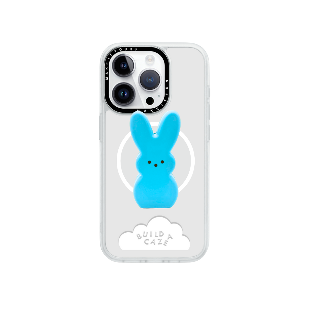 Blue bunny magsafe pop holder, cute candy bunny inspired magnetic pop socket.