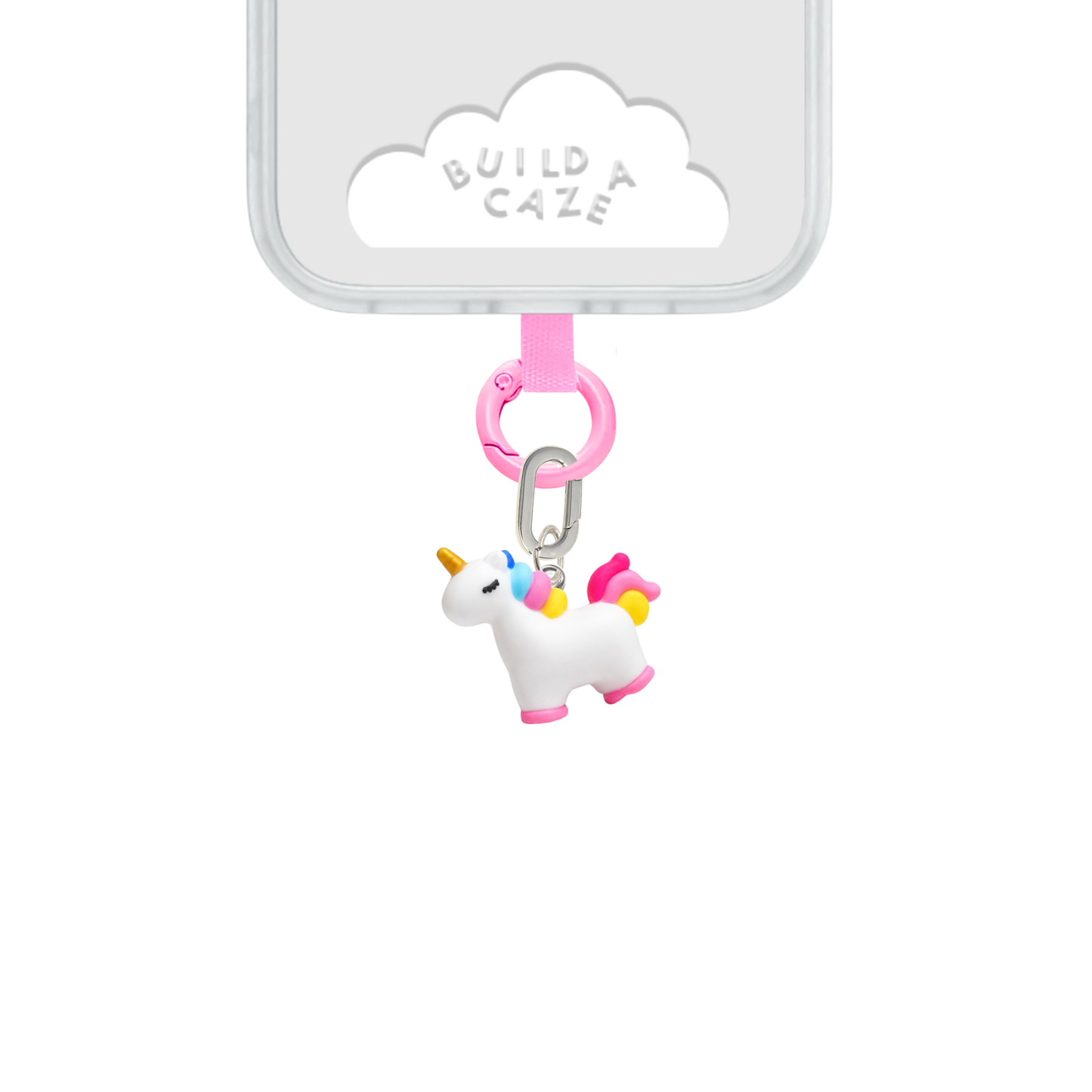White Candy Uni Spark Charmie charm and dangly accessory shown against a plain background - Build A Caze