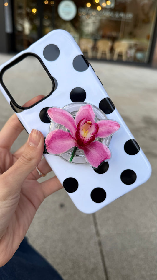 Amused Orchid Flower Pop Grippy