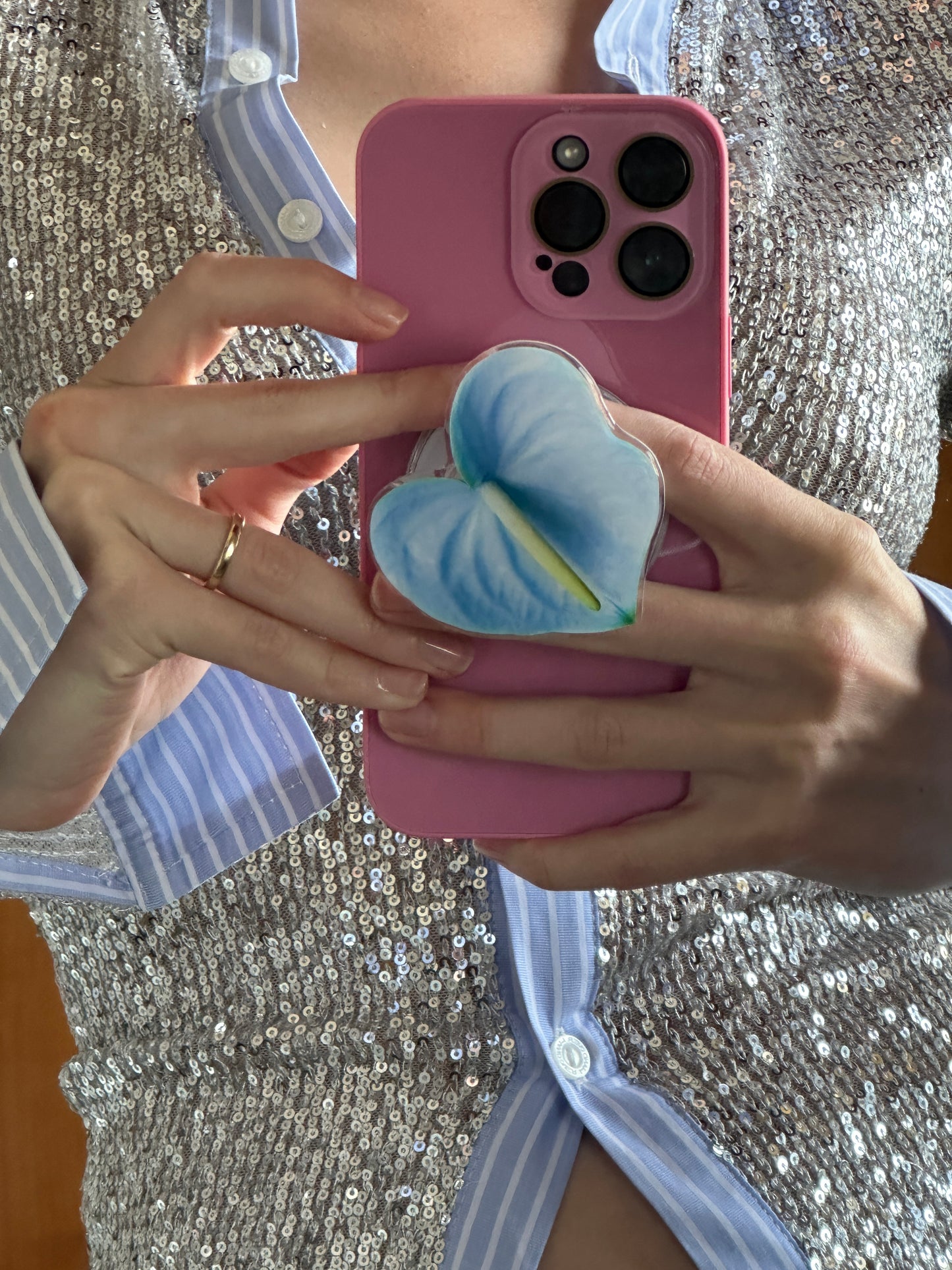 Sweet Blue Anthurium Flower Pop Grippy