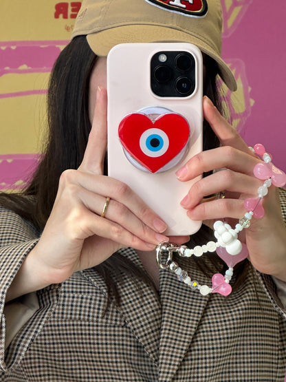 Protective Heart MagSafe pop holder, sleek heart shaped magnetic pop socket and phone grip accessory.