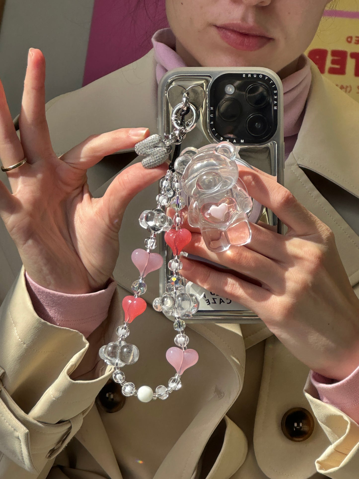 Pink Gummy Bear Hug Pop Grippy