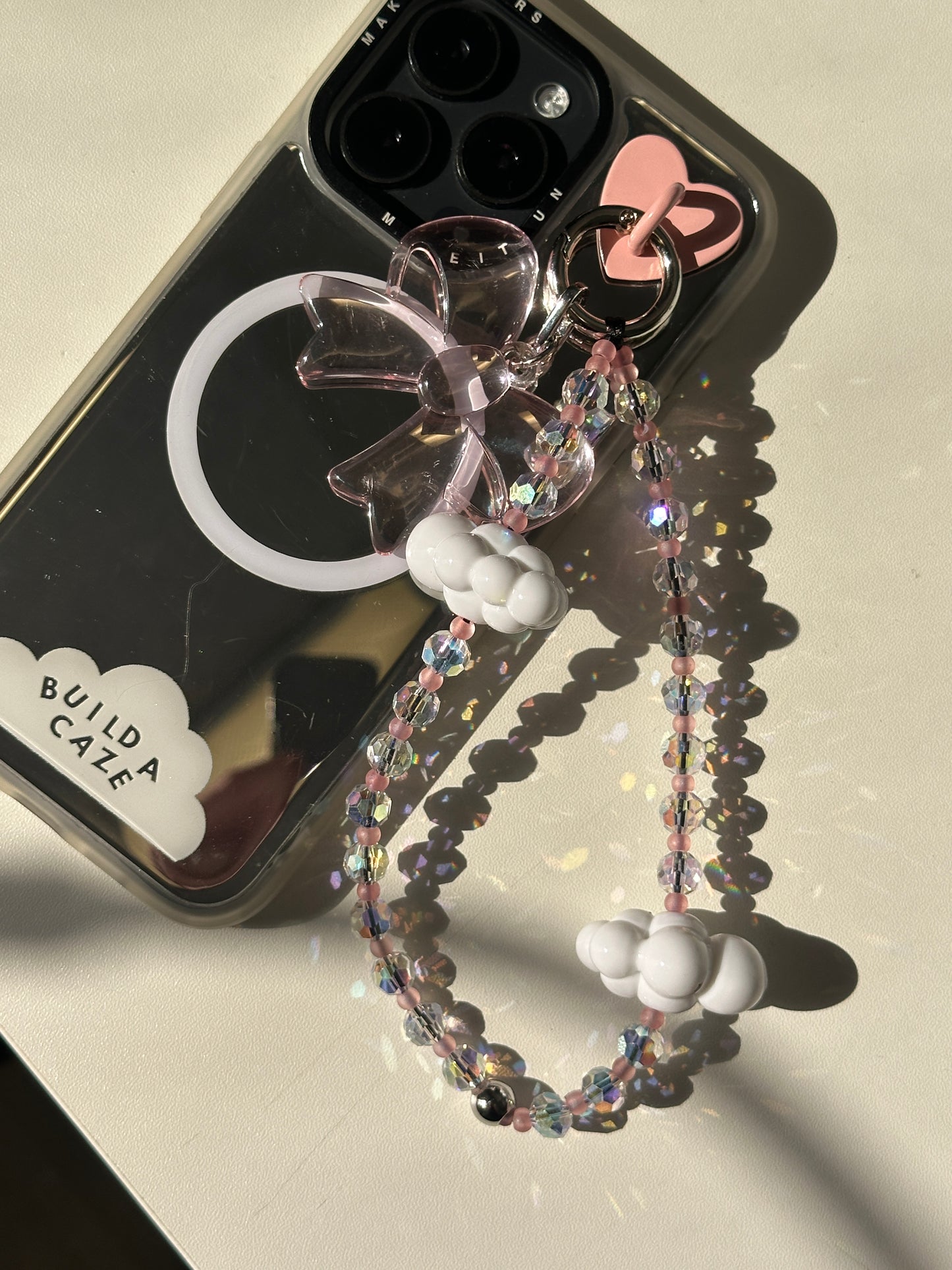 Gummy Pink Bow U the Sky Strappy