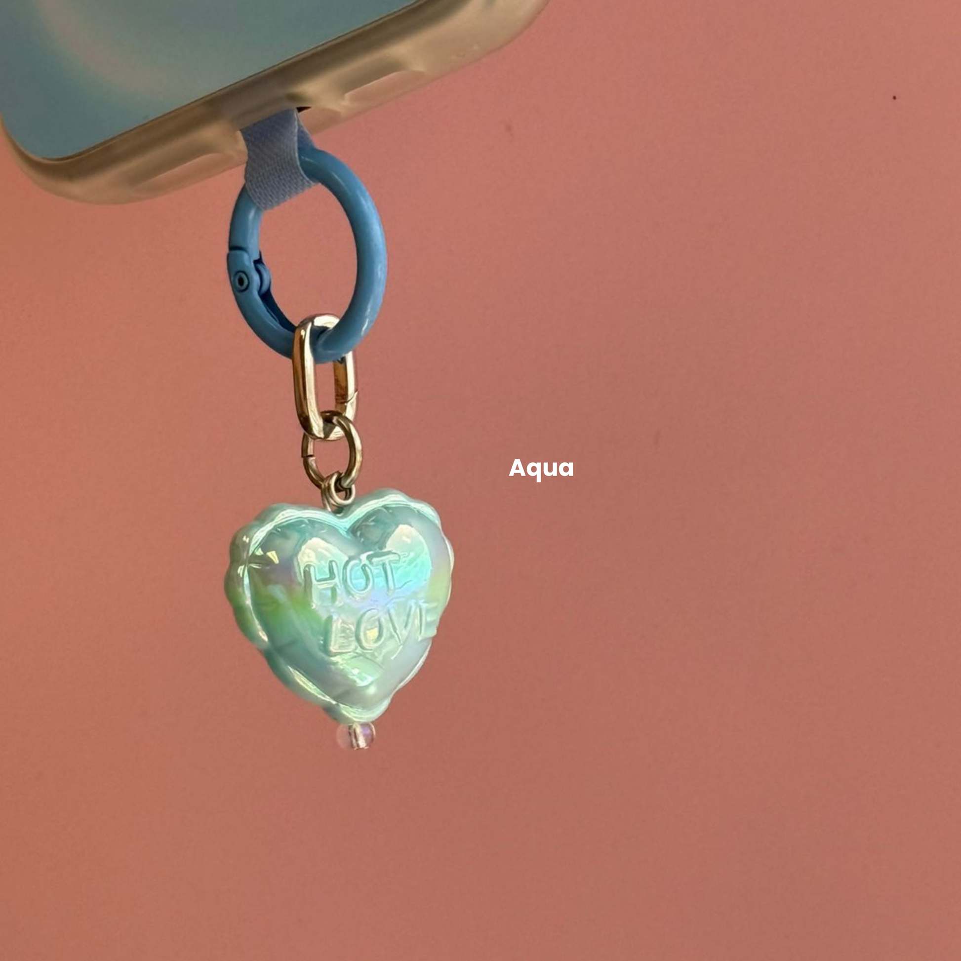 Lilac 2.0 Pastel Hot Love Balloon Charmie Charm dangly accessory attached to a phone - Build A Caze