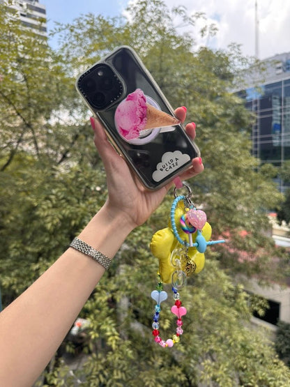 Berry Me Baby strawberry MagSafe pop holder, cute red fruit-themed magnetic pop socket and phone grip accessory.