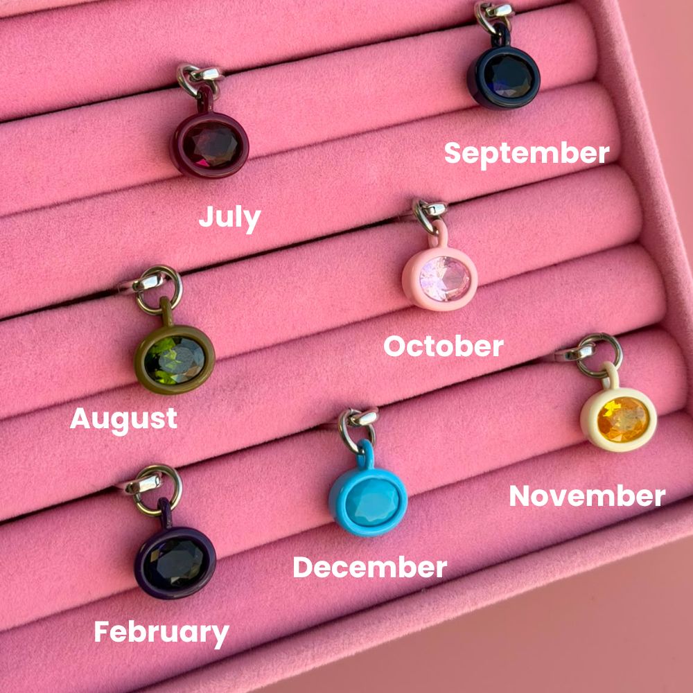 All birthstone colors cell phone charm phone charms that clip on case Build A Caze