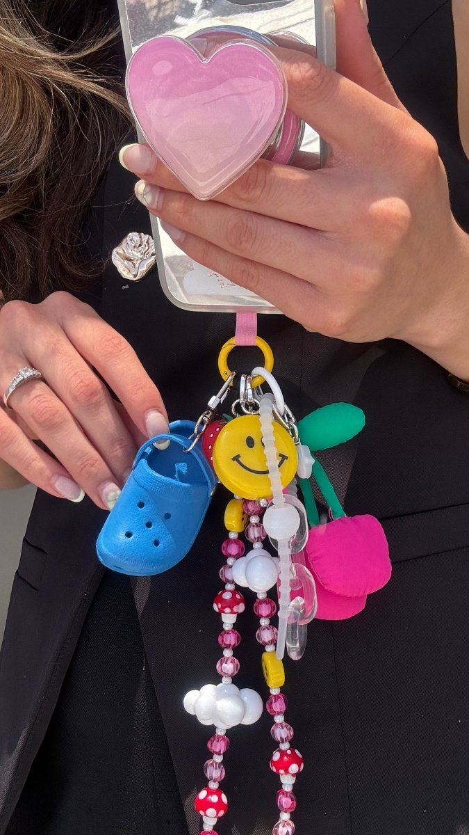 Blue Mini Sandal croc cute keychain charm accent Build A Caze