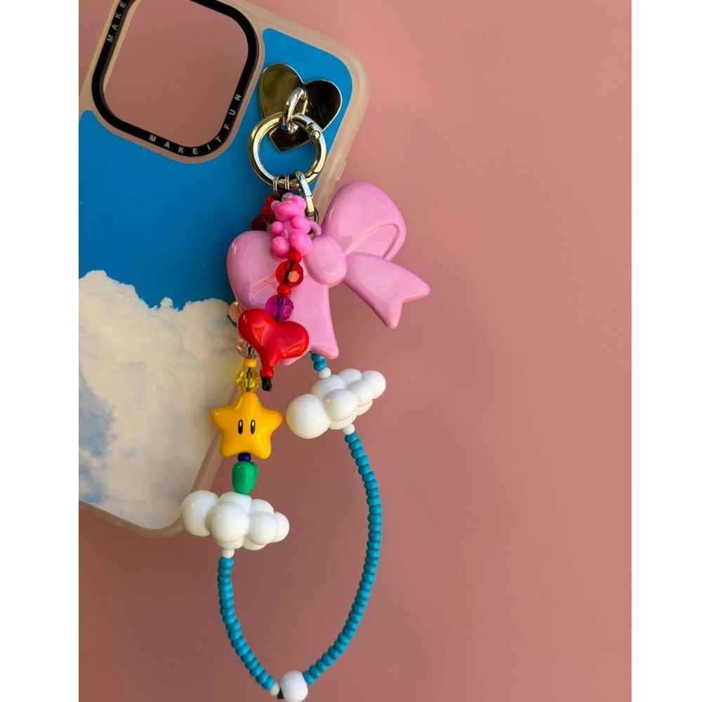 Pink bow phone charm aesthetic phone charms mix and match Build A Caze