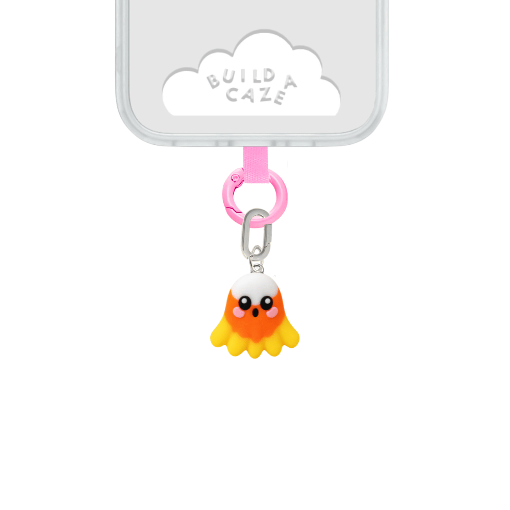 Orange yellow ghost phone accessory charm Build A Caze