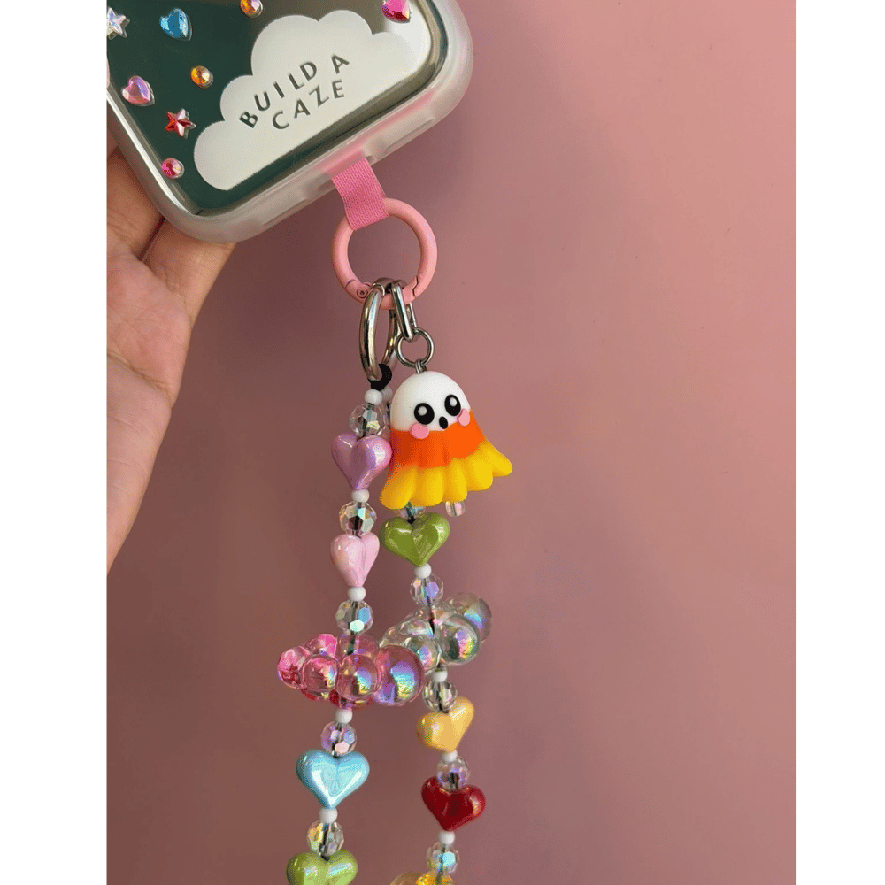Orange ghost aesthetic phone charms Build A Caze