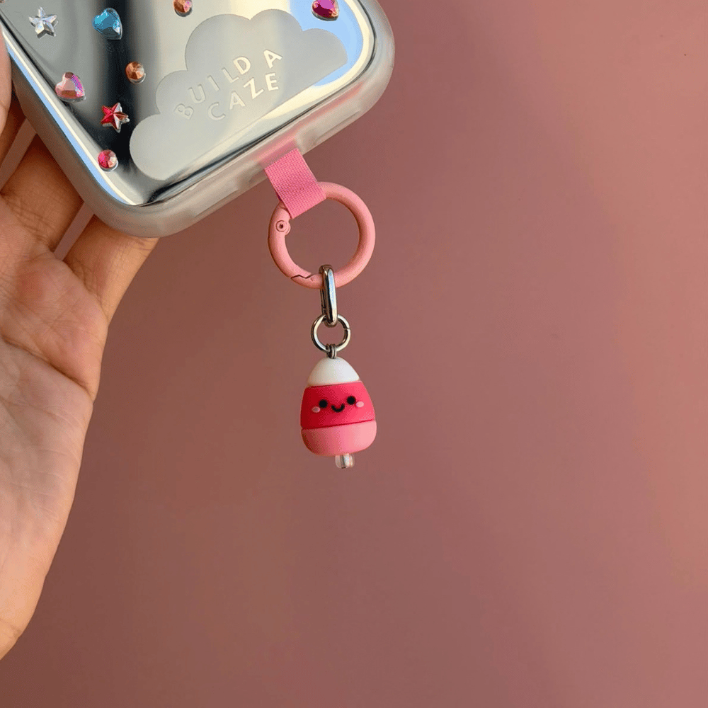 Pink halloween candy phone charm phone accessory charm design Build A Caze