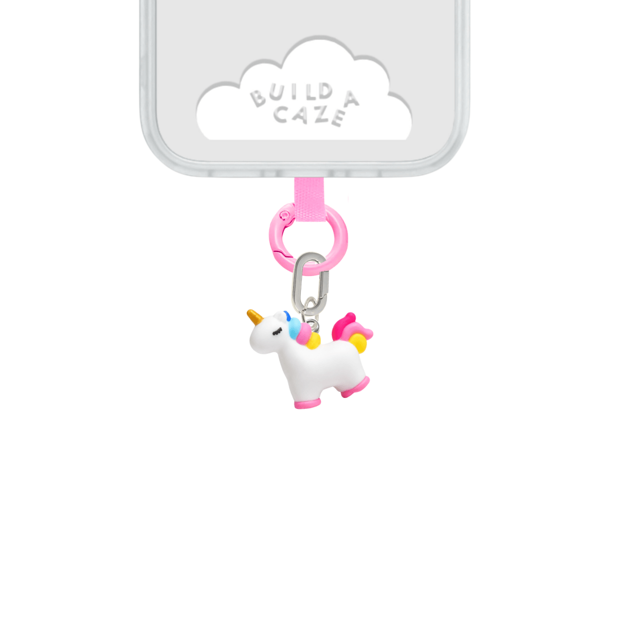White Candy Uni Spark Charmie charm and dangly accessory shown against a plain background - Build A Caze