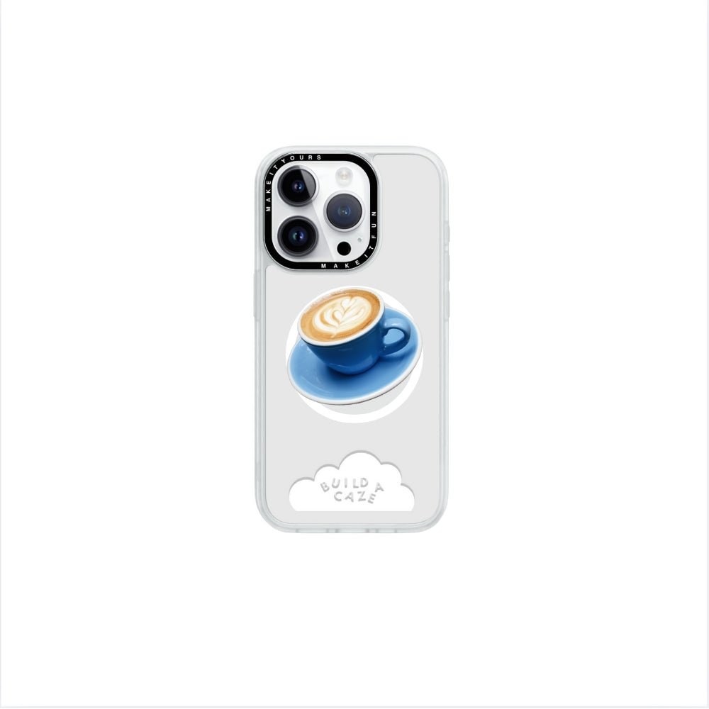 Cuppa Latte MagSafe pop holder featuring a brown and beige coffee cup with latte art, stylish magnetic pop socket and phone grip accessory.