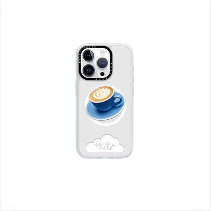Cuppa Latte MagSafe pop holder featuring a brown and beige coffee cup with latte art, stylish magnetic pop socket and phone grip accessory.
