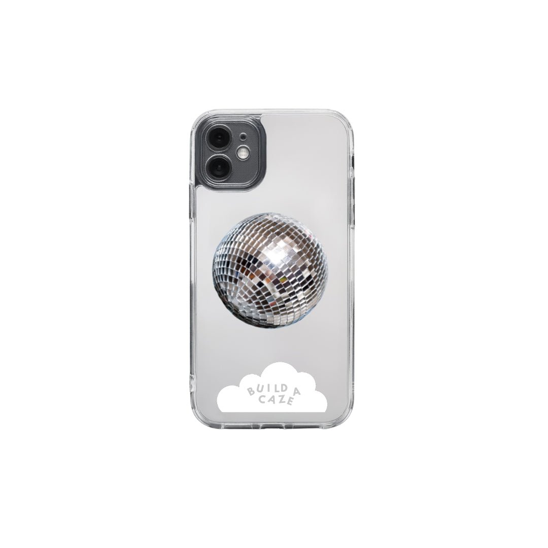 Disco Night Fever silver disco ball MagSafe pop holder, iconic magnetic pop socket and reflective phone grip accessory.