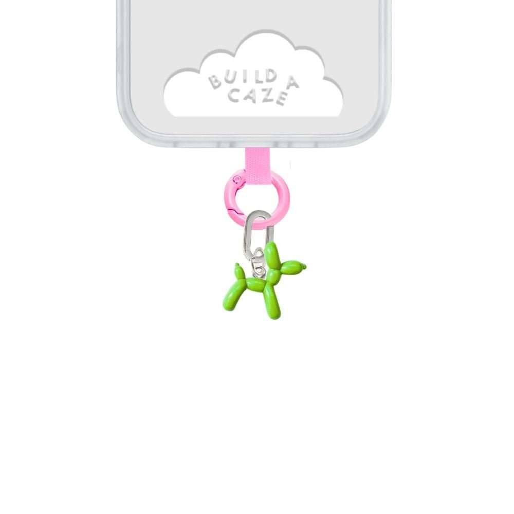 Green balloon dog cell phone charm cute phone charms for women Build A Caze