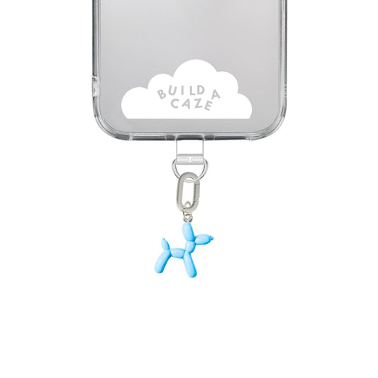 Baby blue balloon dog cell phone charm cute phone charms for women Build A Caze