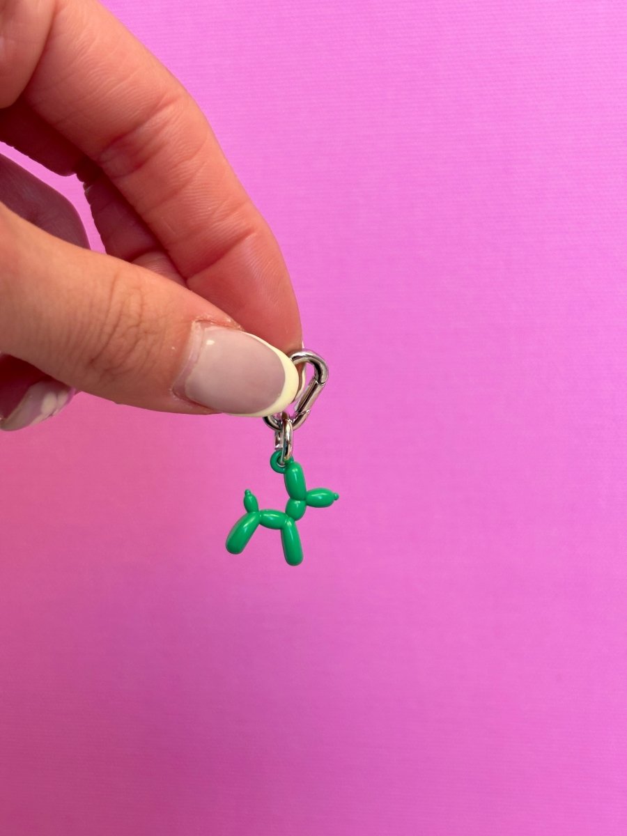 Green balloon dog phone charm phone charms that clip on case Build A Caze