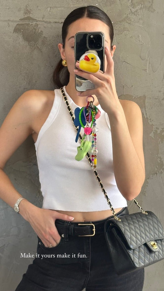 Yellow ducky MagSafe pop holder, cute rubber duck magnetic pop socket and phone grip accessory.